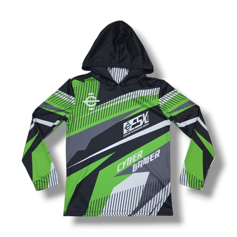 ESX360 Esports Gaming Gear Pro Green & Black Gamer Youth Hoodie Youth Size 10/12